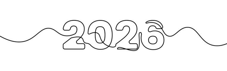 Happy new year 2026 poster card celebration calendar illustration vector