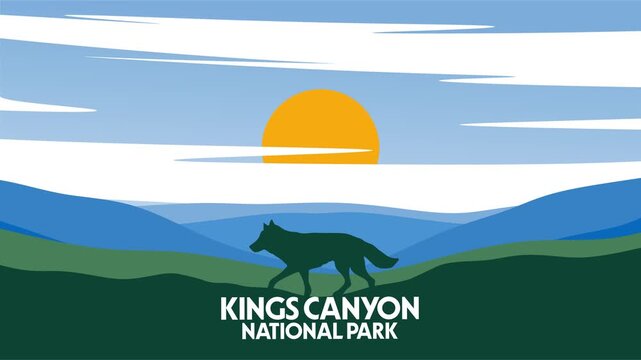 Kings Canyon National Park with beautiful and charming views of nature and sky