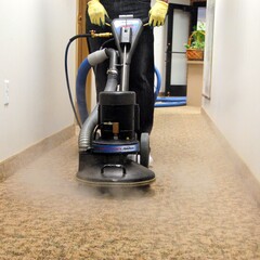 washing carpets using a machine