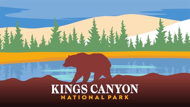 Kings Canyon National Park with beautiful and charming views of nature and sky