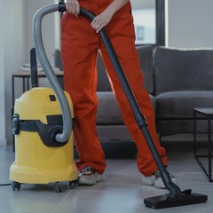 cleaning dust with a vacuum