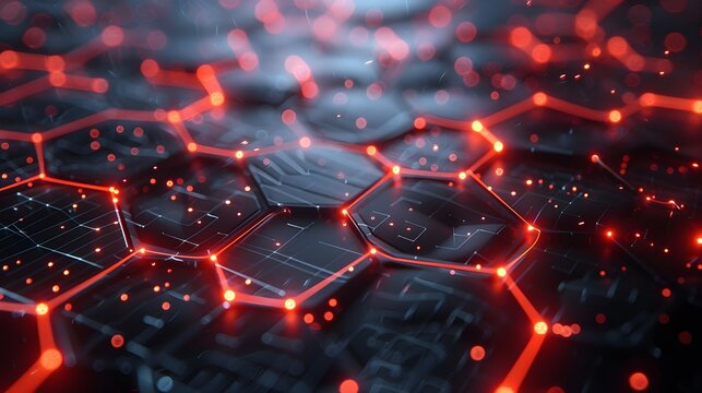 Digital Network Core 3d rendered - Powered by Adobe