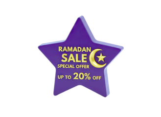 Ramadan Sale Star with Special Offer Up to 20% Off