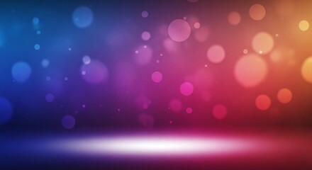 Vibrant Gradient Stage Background with Blurry Bokeh Lights and Spot © lila