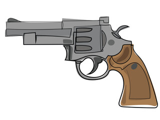 Gun in a continuous line pattern.