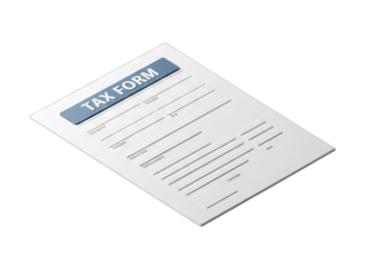 Tax Form on White Background