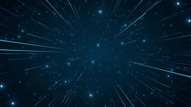 Starlight Warp Speed Business Corporate Technology Particles Tunnel Digital Background Loop