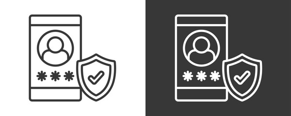 Authentication Icon Set Vector Collection Isolated In Black And White