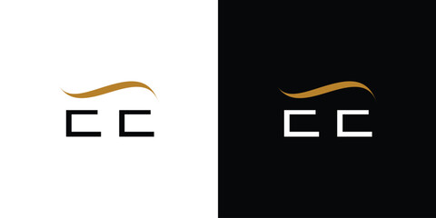 Modern and luxury EE logo design