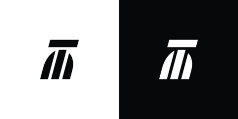Modern and strong TM letter logo design