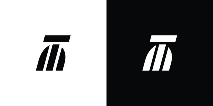 Modern and strong TM letter logo design