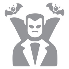 Vampire Character with Bats