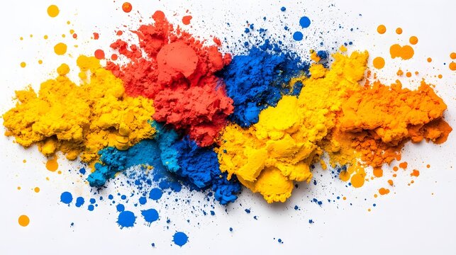 Vibrant Explosion of Colorful Powder for Artistic and Creative Backgrounds - Powered by Adobe