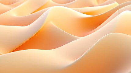Fototapeta premium Soft Curves of Orange and Cream Fabric Flowing in Gentle Waves