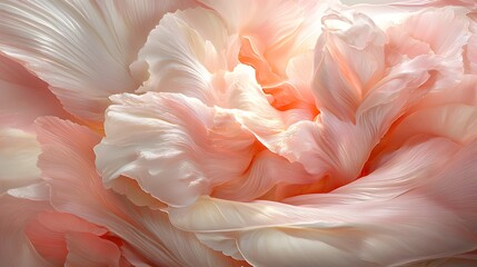Fototapeta premium Soft Peach Floral Abstract Background with Delicate Petals and Dreamy Textures
