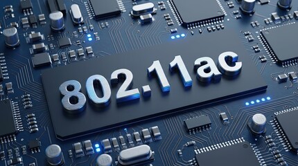 802.11ac Wireless Technology Chipset on Circuit Board