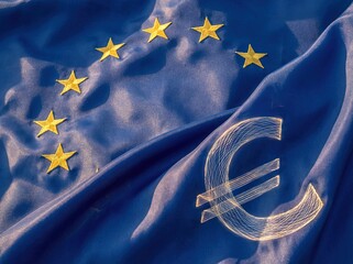 European Union Flag Symbolizing Economic Unity and Cooperation