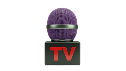 TV Microphone Isolated on White Background