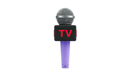 TV Microphone Isolated on White Background
