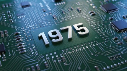 Vintage Computer Technology Circuit Board Design from 1975