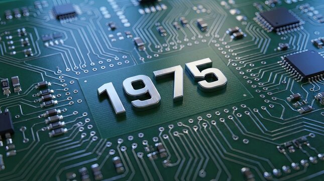 Vintage Computer Technology Circuit Board Design from 1975