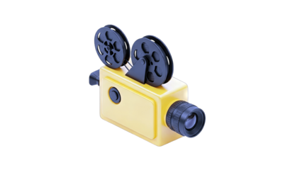 Vintage Film Camera Isolated on White Background