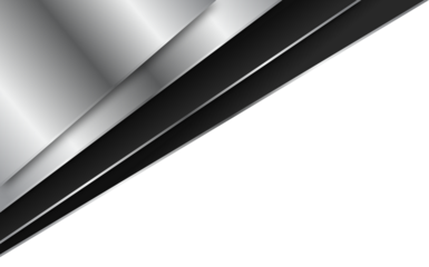 Sleek Silver Gradient Layers on White Background