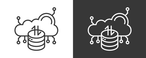 Naklejka premium Big Data Icon Set Vector Collection Isolated In Black And White