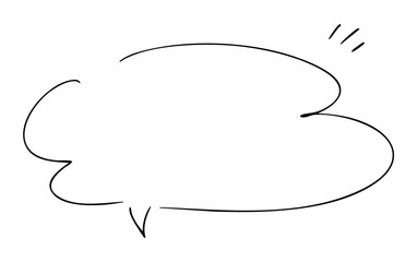 ペンの手書き吹き出し_黒