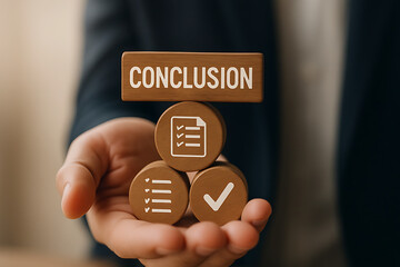 Conclusion business education concept. Ideas for creativity.new