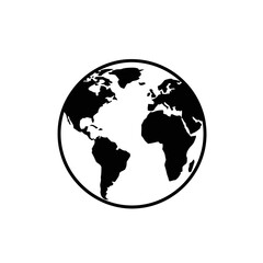 Fototapeta premium Stunning black and white stylized globe icon perfect for global business and communication concepts instantly