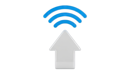 Wifi Signal Rising: Wireless Connectivity Concept