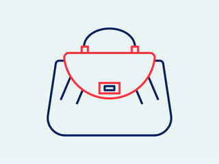Bag icon. Shopping mall outline icon. Simple vector illustration in modern thin line style.