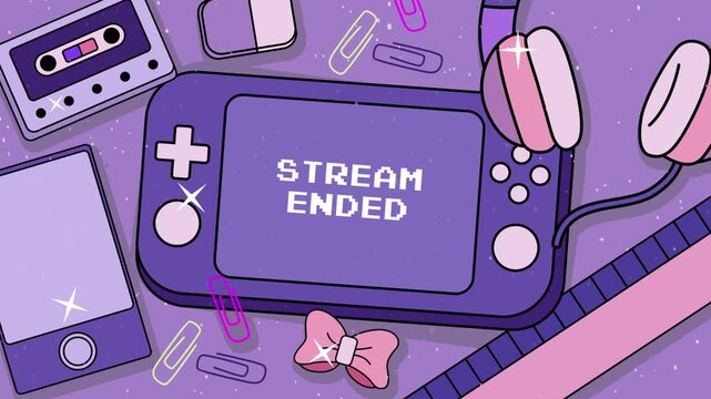 Retro Gaming Pastel Stream - Stream Ended video 4k 