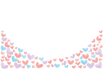 ふんわり水彩ハート素材シリーズ｜カラフルハートフッター
Fluffy Watercolor Heart Series | Colorful Heart Footer