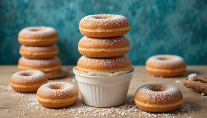 Delicious homemade chocolate chip cookies and fresh muffins served on a white plate make a tasty sweet dessert from the bakery