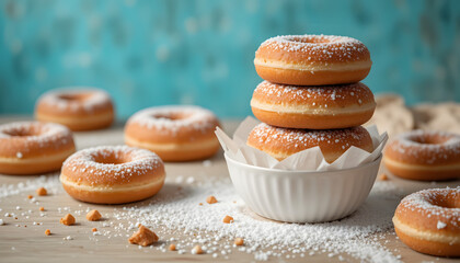Delicious homemade chocolate chip cookies and fresh muffins served on a white plate make a tasty sweet dessert from the bakery