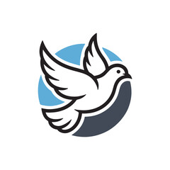 Obraz premium Flying Dove Bird Logo Vector Design