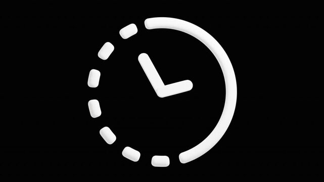 3D Time Loading Indicator Animation | Alpha Loop
