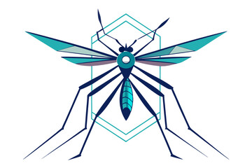 Mosquito Line Drawing Vector &ndash; Detailed Insect Outline Illustration for Science and Education