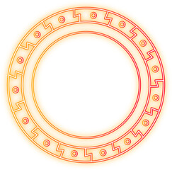 Chinese Lunar New Year Circle Frame and border Ornament, perfect for festive designs and cultural themes.