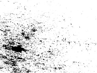 Grunge background black and white. Texture of chips, cracks, scratches, scuffs, dust, dirt .Vector pattern of cracks, chips, scuffs. Abstract vintage surface isolated on white background.EPS10.