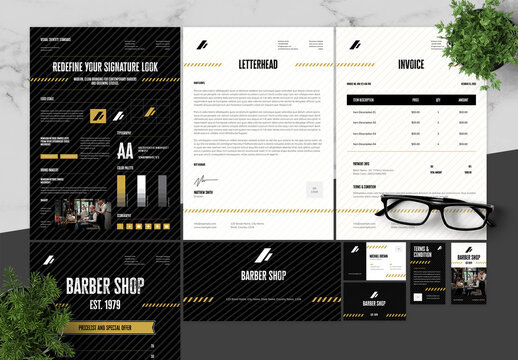 Brown And Black Brand Guidelines Barber Shop  
