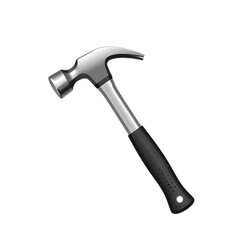 Claw hammer with black rubberized handle