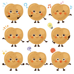 じゃがいものキャラクター　表情セット／Cute Potato Shoots Character Illustration – Expression Set
