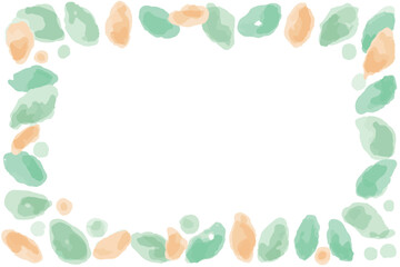 ふんわり水彩素材シリーズ｜若葉のフレーム
Fluffy Watercolor Series | Fresh Green Leaf Frame