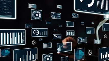 A captivating collection of dynamic data visualizations showcasing graphs and metrics that reflect modern analytics and business intelligence trends for informed decision-making. Xenic
