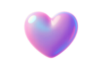 Fototapeta premium Glossy gradient heart shape in pastel colors