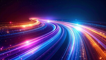 Hypermodern techno ribbons weaving through luminous space, holographic pulses, digital abstract 2026 theme, vibrant mobile aesthetic&rdquo;