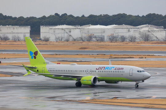 Boeing 737-800 aircraft of the South Korean LCC, Jin Air,